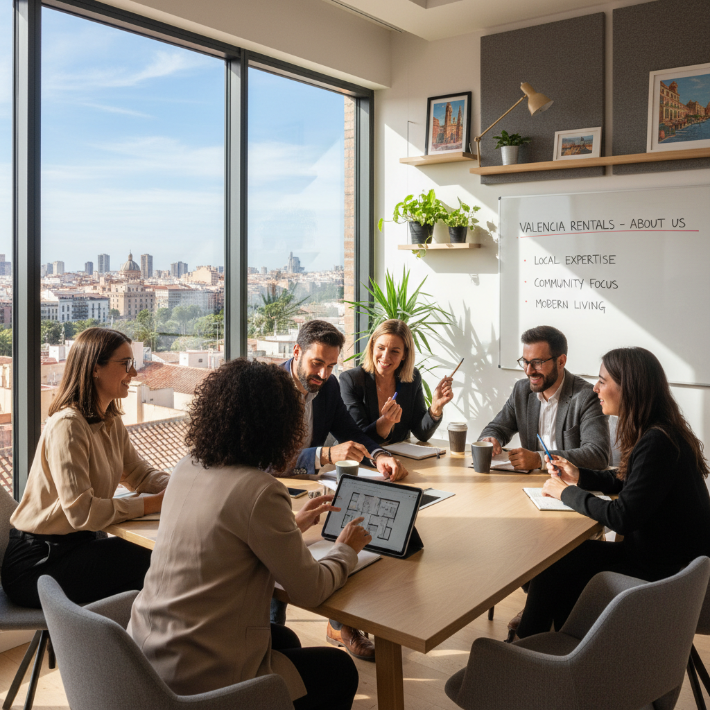 Equipo de Alquileres Sánchez trabajando. Expertos en alquiler apartamentos Valencia.